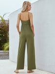 Adjustable Spaghetti Strap Jumpsuit with Pockets