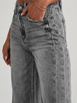 Raw Hem Wide Leg Jeans with Pockets