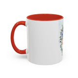 Queen of the Cubicle Accent Coffee Mug - Floral Design for Office Enthusiasts