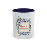 Queen of the Cubicle Accent Coffee Mug - Floral Design for Office Enthusiasts