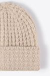 Waffle-Knit Cuff Beanie