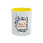 Queen of the Cubicle Accent Coffee Mug - Floral Design for Office Enthusiasts