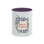 Queen of the Cubicle Accent Coffee Mug - Floral Design for Office Enthusiasts