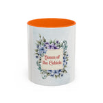 Queen of the Cubicle Accent Coffee Mug - Floral Design for Office Enthusiasts