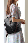 PU Leather Large Backpack Bag