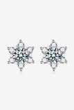 2 Carat Moissanite Floral Stud Earrings