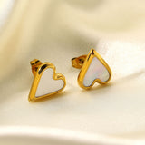 Heart Stainless Steel Stud Earrings