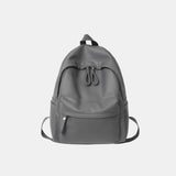 PU Leather Zip Backpack Bag