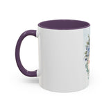 Queen of the Cubicle Accent Coffee Mug - Floral Design for Office Enthusiasts