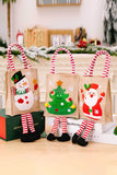 4-Pack Christmas Gnome Graphic Striped Gift Bag