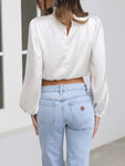 Turtleneck Balloon Sleeve Blouse