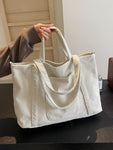 Corduroy Solid Large Tote Bag