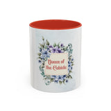 Queen of the Cubicle Accent Coffee Mug - Floral Design for Office Enthusiasts