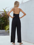 Adjustable Spaghetti Strap Jumpsuit with Pockets