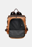 PU Leather Large Backpack Bag