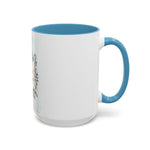 Queen of the Cubicle Accent Coffee Mug - Floral Design for Office Enthusiasts