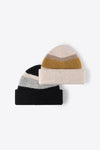 Tricolor Cuffed Knit Beanie