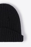 Distressed Rib-Knit Beanie