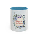 Queen of the Cubicle Accent Coffee Mug - Floral Design for Office Enthusiasts