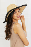 Fame Sunshine Straw Fringe Hat