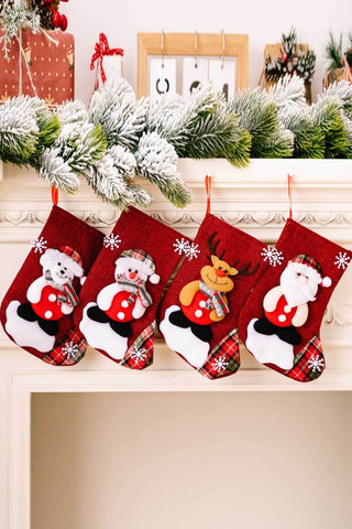 4-Pack Snowflake Christmas Stocking Hanging Widgets