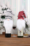 4-Pack Christmas Faceless Gnome Wine Bottle Covers