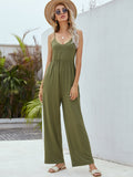 Adjustable Spaghetti Strap Jumpsuit with Pockets