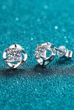 It's Your Day Moissanite Rhodium-Plated Stud Earrings